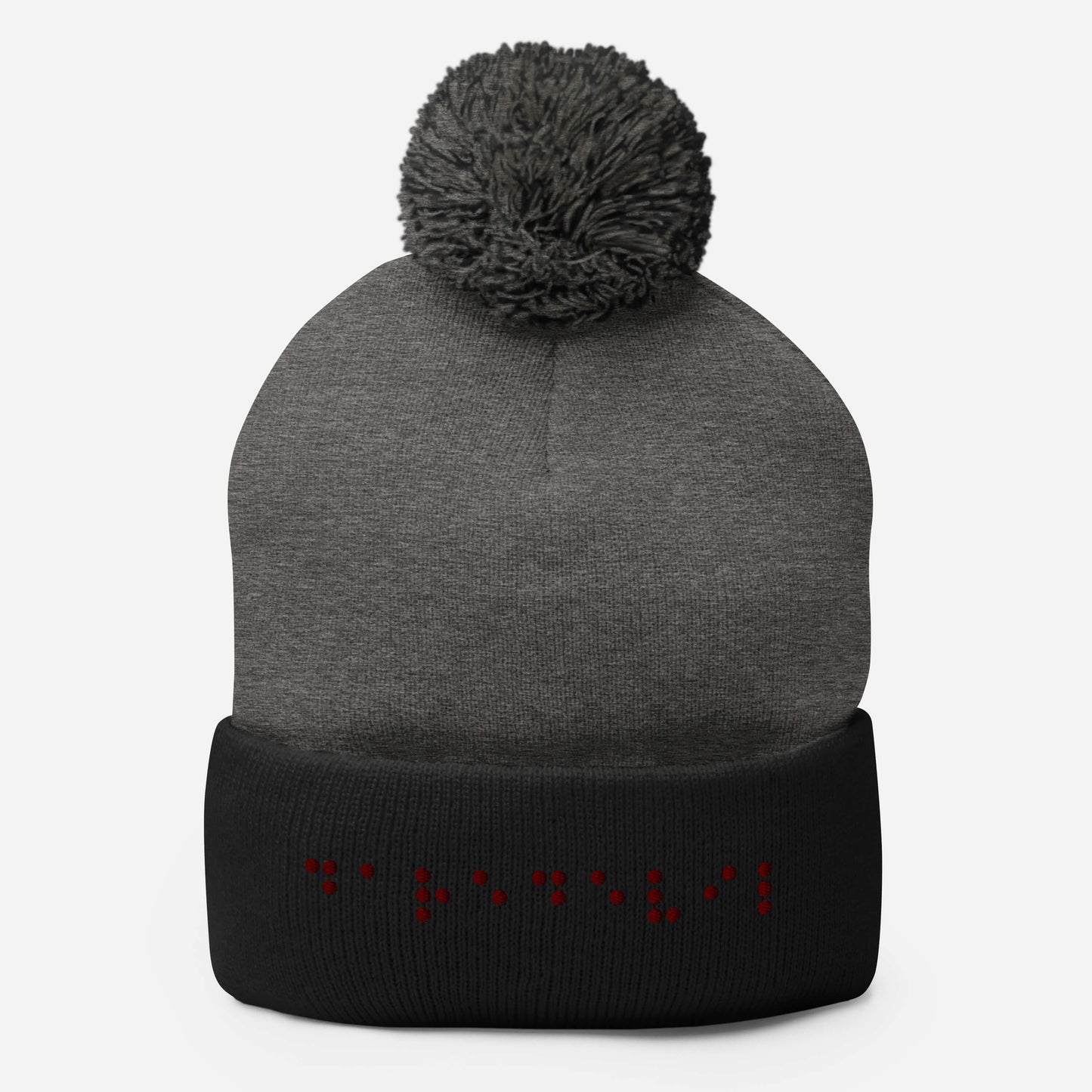 Matt Murdock Braille "Daredevil" Embroidered Pom-Pom Beanie