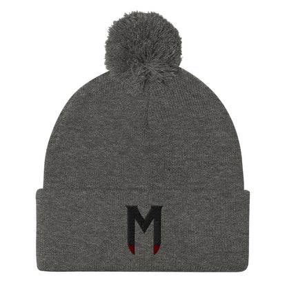 Morbius The Living Vampire (Black) Embroidered Pom-Pom Beanie