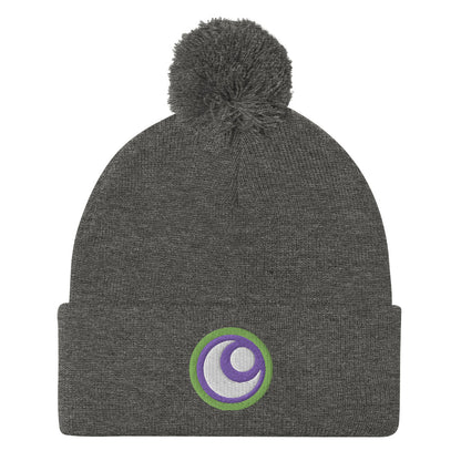 Starfire Embroidered Pom-Pom Beanie