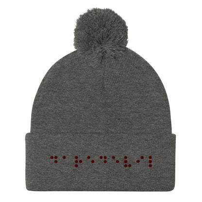 Matt Murdock Braille "Daredevil" Embroidered Pom-Pom Beanie