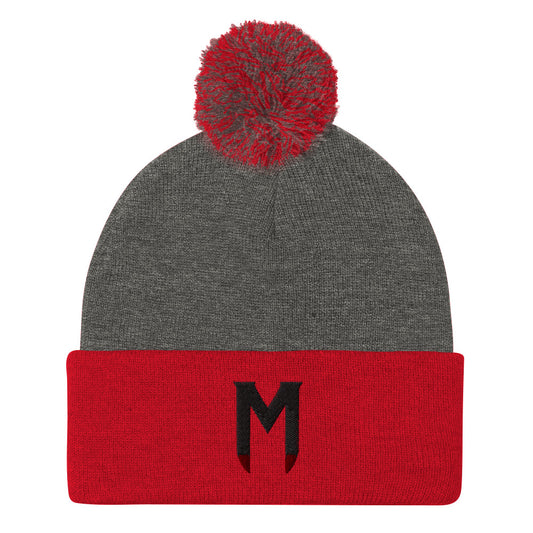 Morbius The Living Vampire (Black) Embroidered Pom-Pom Beanie