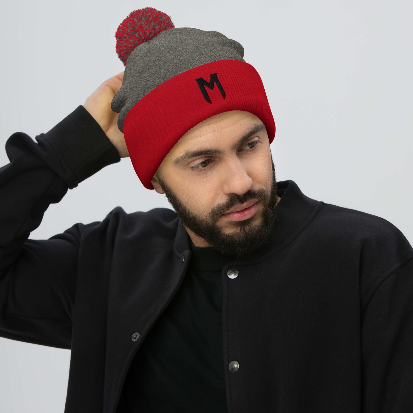 Morbius The Living Vampire (Black) Embroidered Pom-Pom Beanie