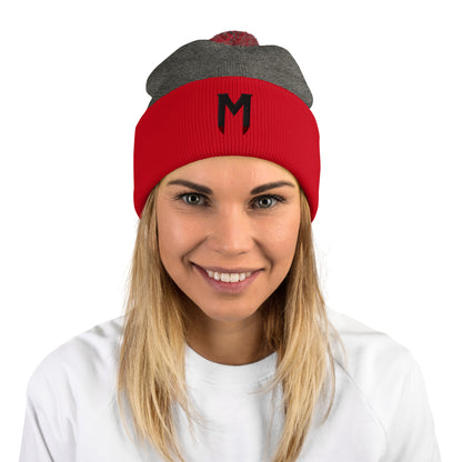 Morbius The Living Vampire (Black) Embroidered Pom-Pom Beanie