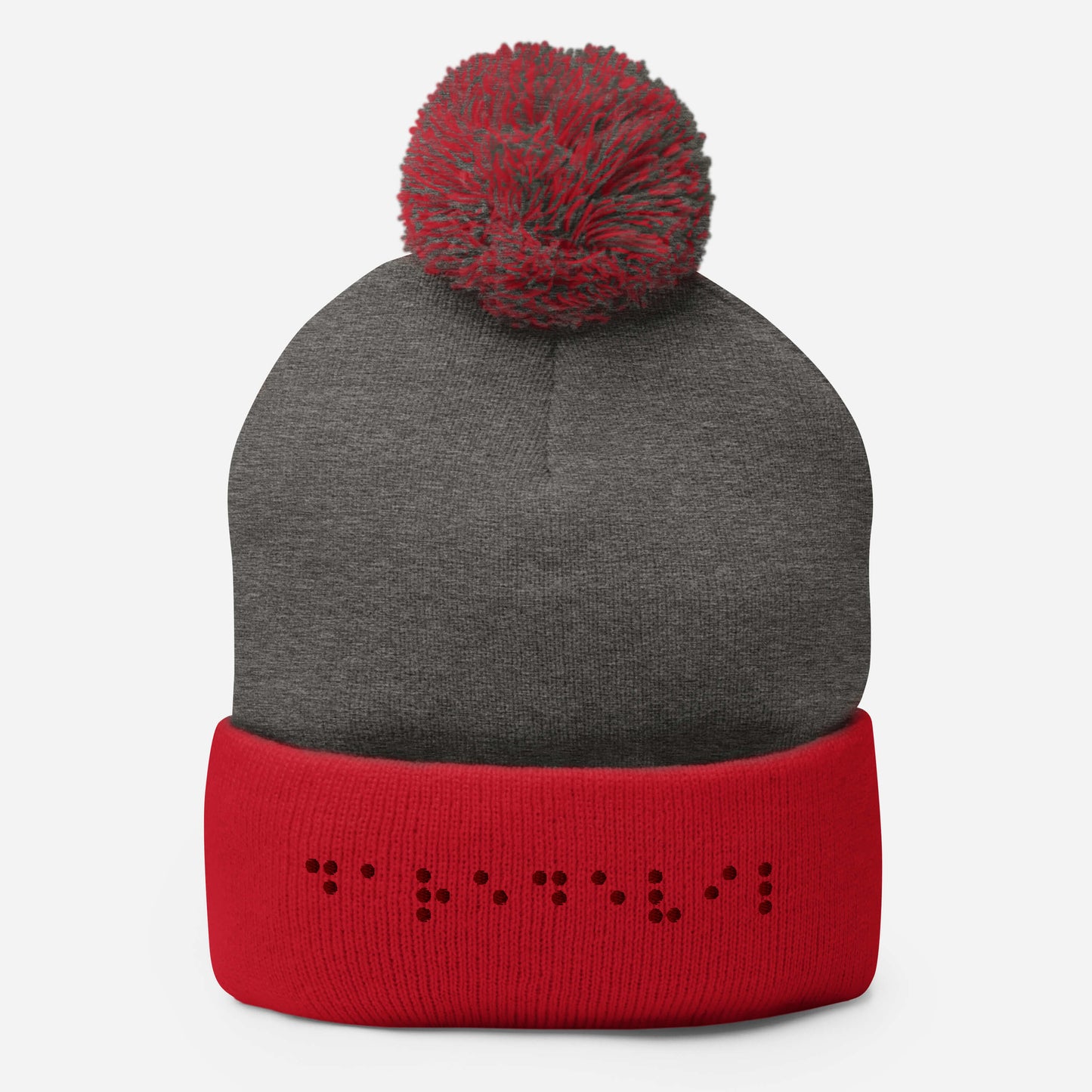 Matt Murdock Braille "Daredevil" Embroidered Pom-Pom Beanie