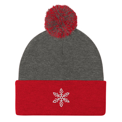 Ice Queen Embroidered Pom-Pom Beanie