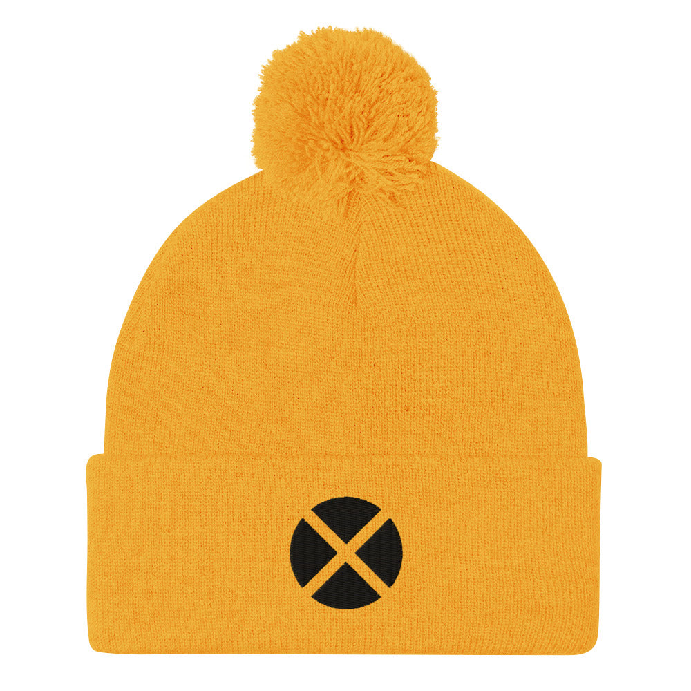 Xavier's School Embroidered Pom-Pom Beanie