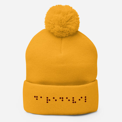 Matt Murdock Braille "Daredevil" Embroidered Pom-Pom Beanie