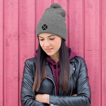 Xavier's School Embroidered Pom-Pom Beanie