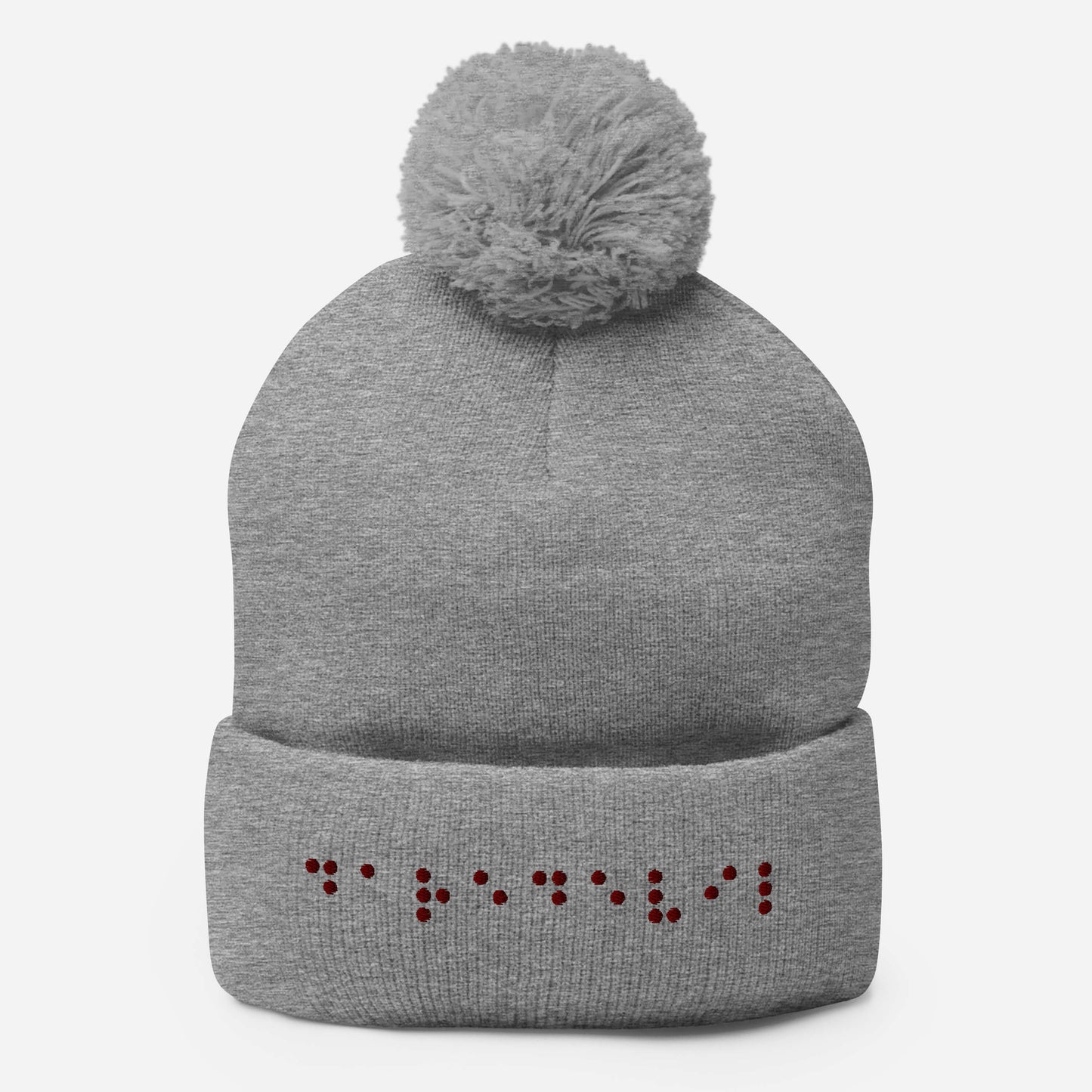 Matt Murdock Braille "Daredevil" Embroidered Pom-Pom Beanie