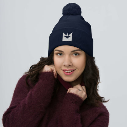 Monica Rambeau Embroidered Pom-Pom Beanie