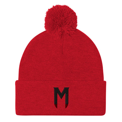 Morbius The Living Vampire (Black) Embroidered Pom-Pom Beanie