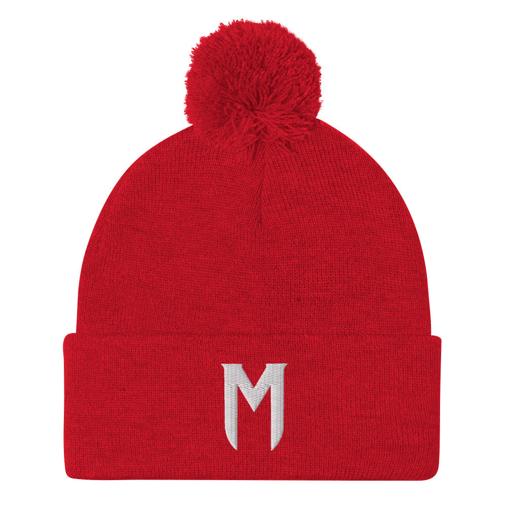 Morbius The Living Vampire (White) Embroidered Pom-Pom Beanie