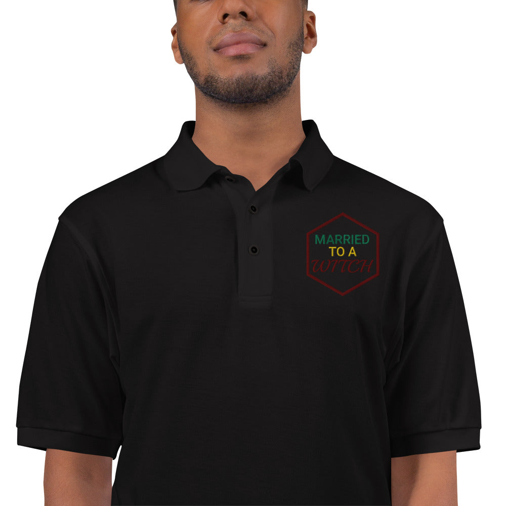 Vision Married to a Witch Hex Embroidered Polo Shirt