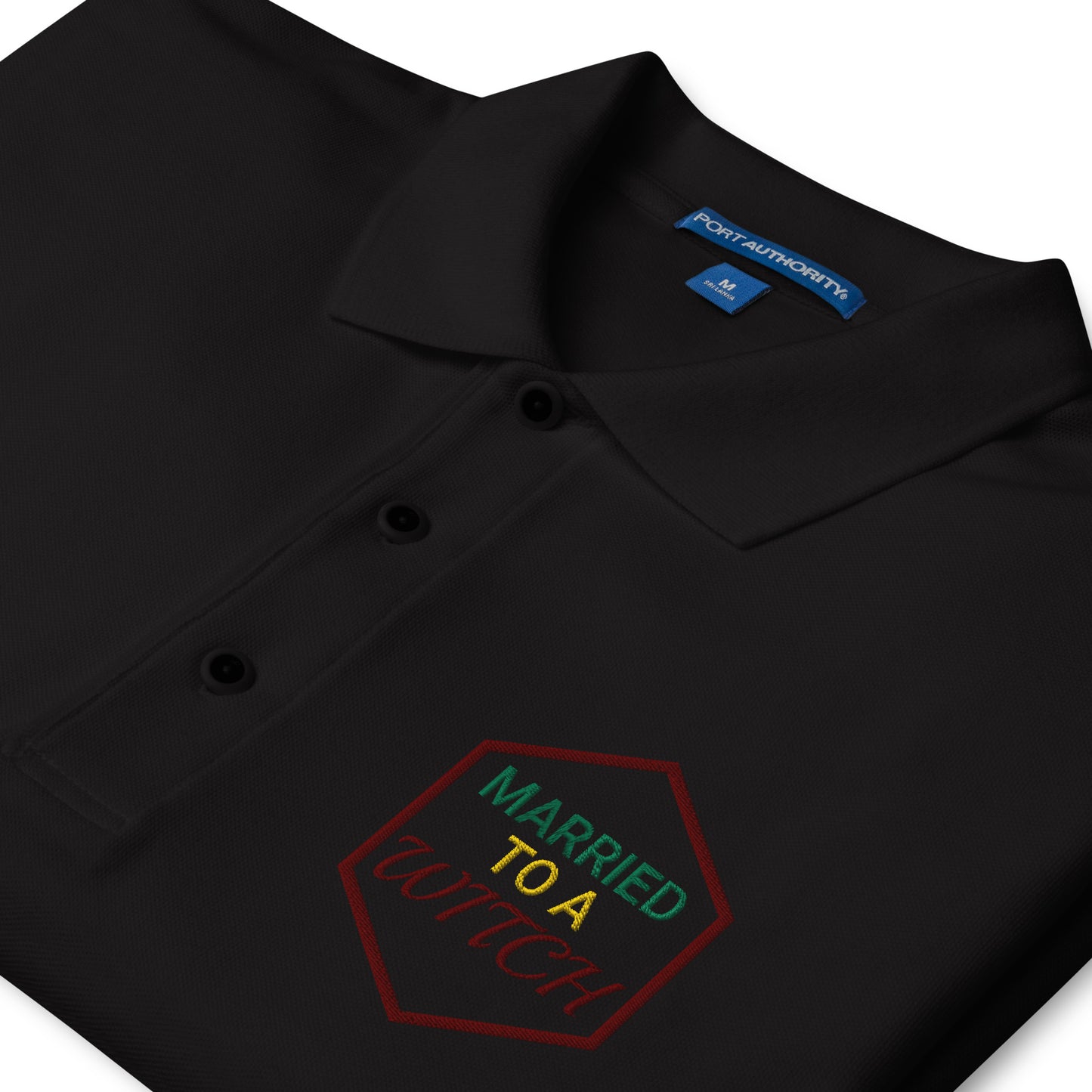 Vision Married to a Witch Hex Embroidered Polo Shirt