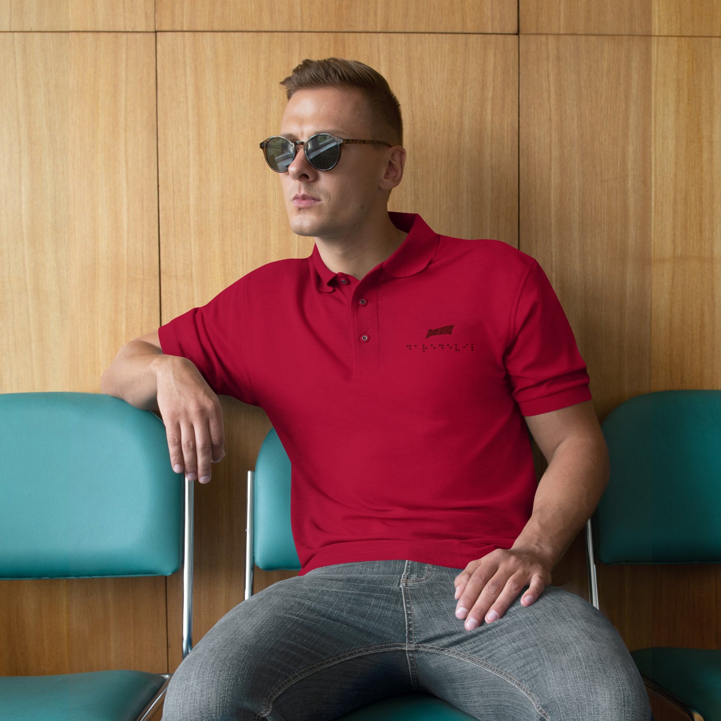 Matt Murdock Braille Embroidered Polo