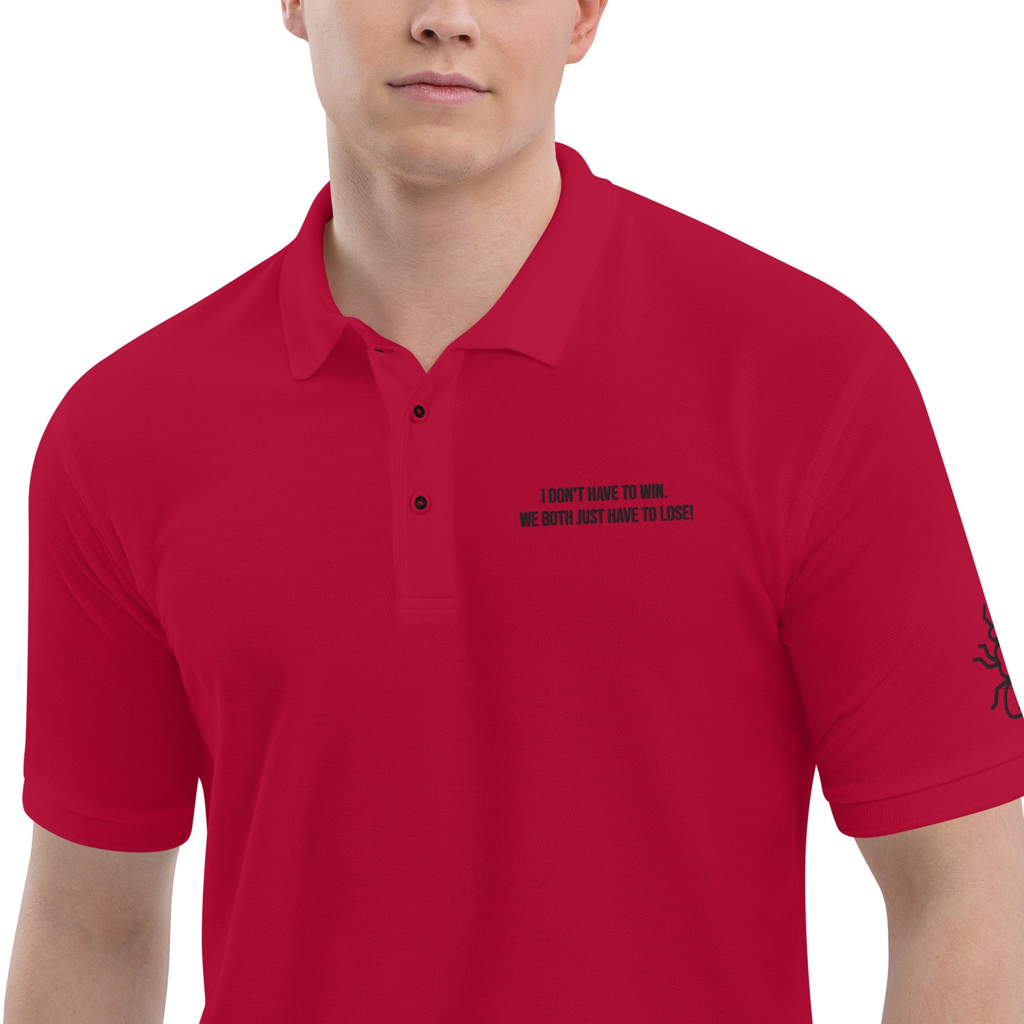 Scott Lang Quote Embroidered Polo Shirt