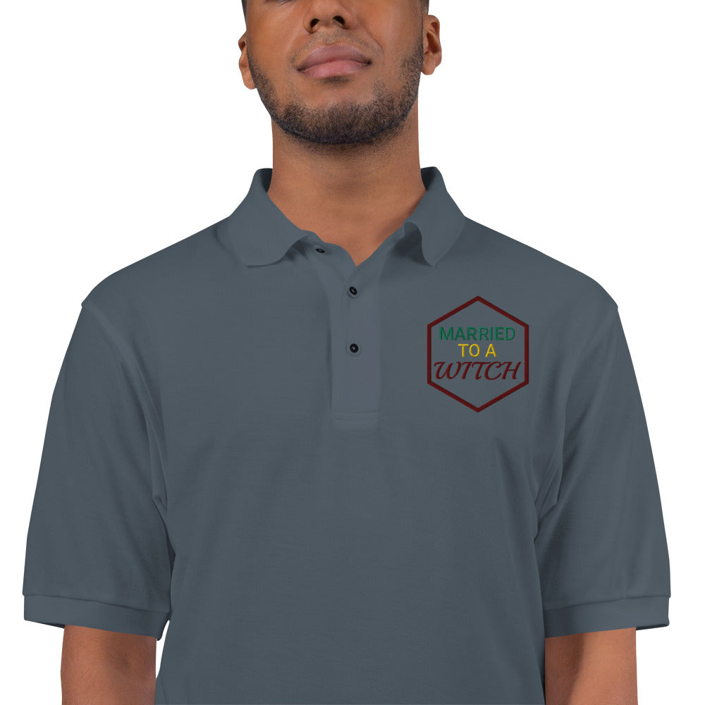 Vision Married to a Witch Hex Embroidered Polo Shirt