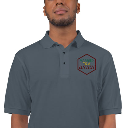 Vision Married to a Witch Hex Embroidered Polo Shirt