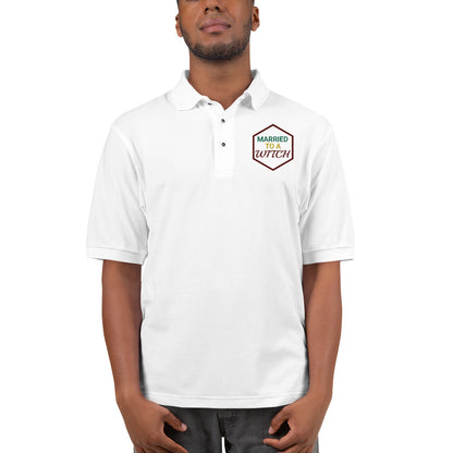 Vision Married to a Witch Hex Embroidered Polo Shirt