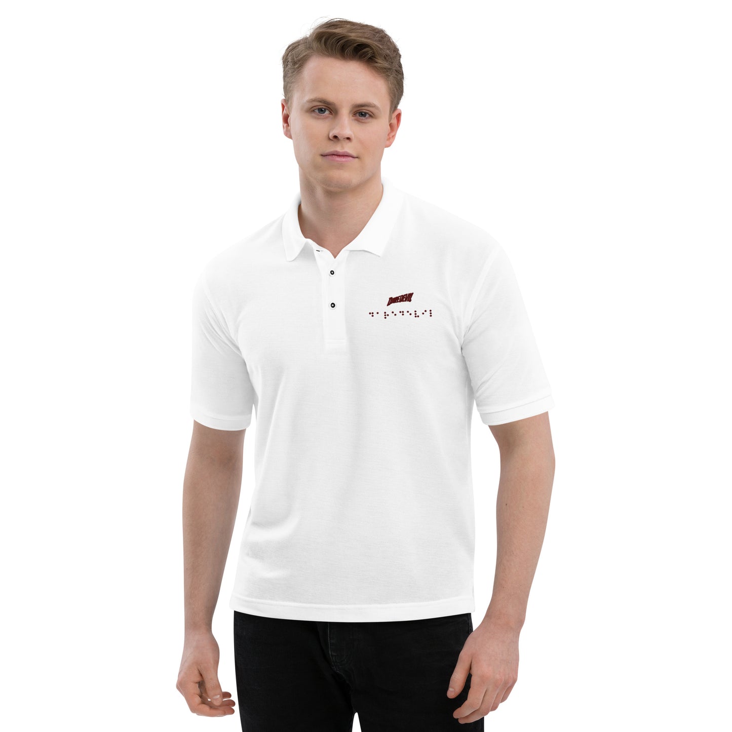 Matt Murdock Braille Embroidered Polo