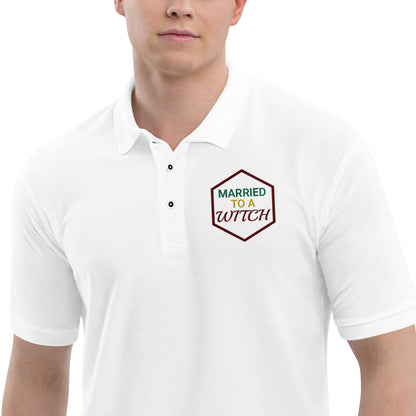 Vision Married to a Witch Hex Embroidered Polo Shirt