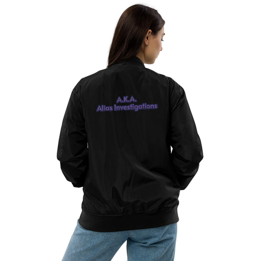 Jessica Jones A.K.A. Alias Investigations Embroidered Premium Recycled Bomber Jacket