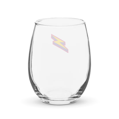 Intergalactic Lightning Bolt Stemless Wine Glass