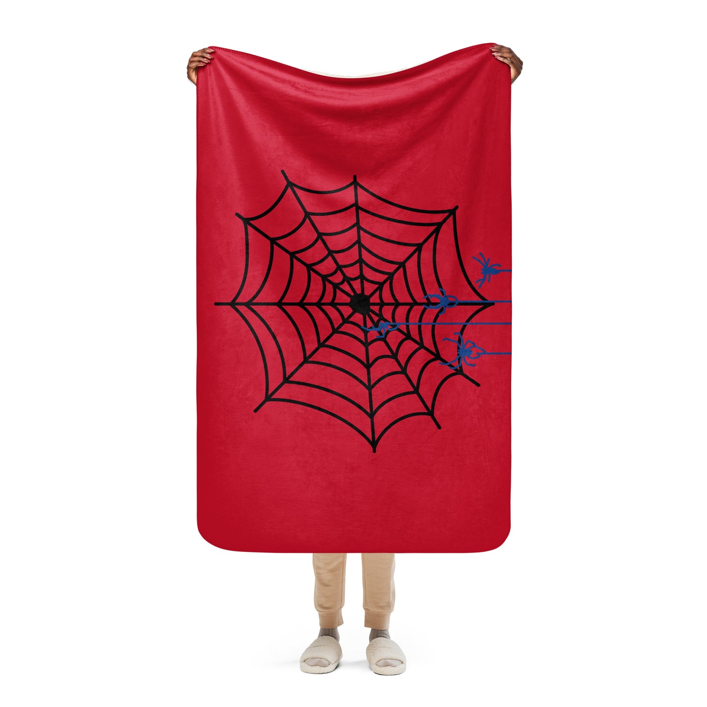 Spiders & Web Sherpa Blanket