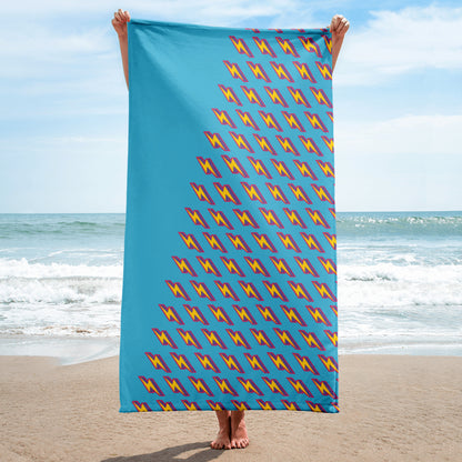 Intergalactic Lightning Bolts (Blue) Towel