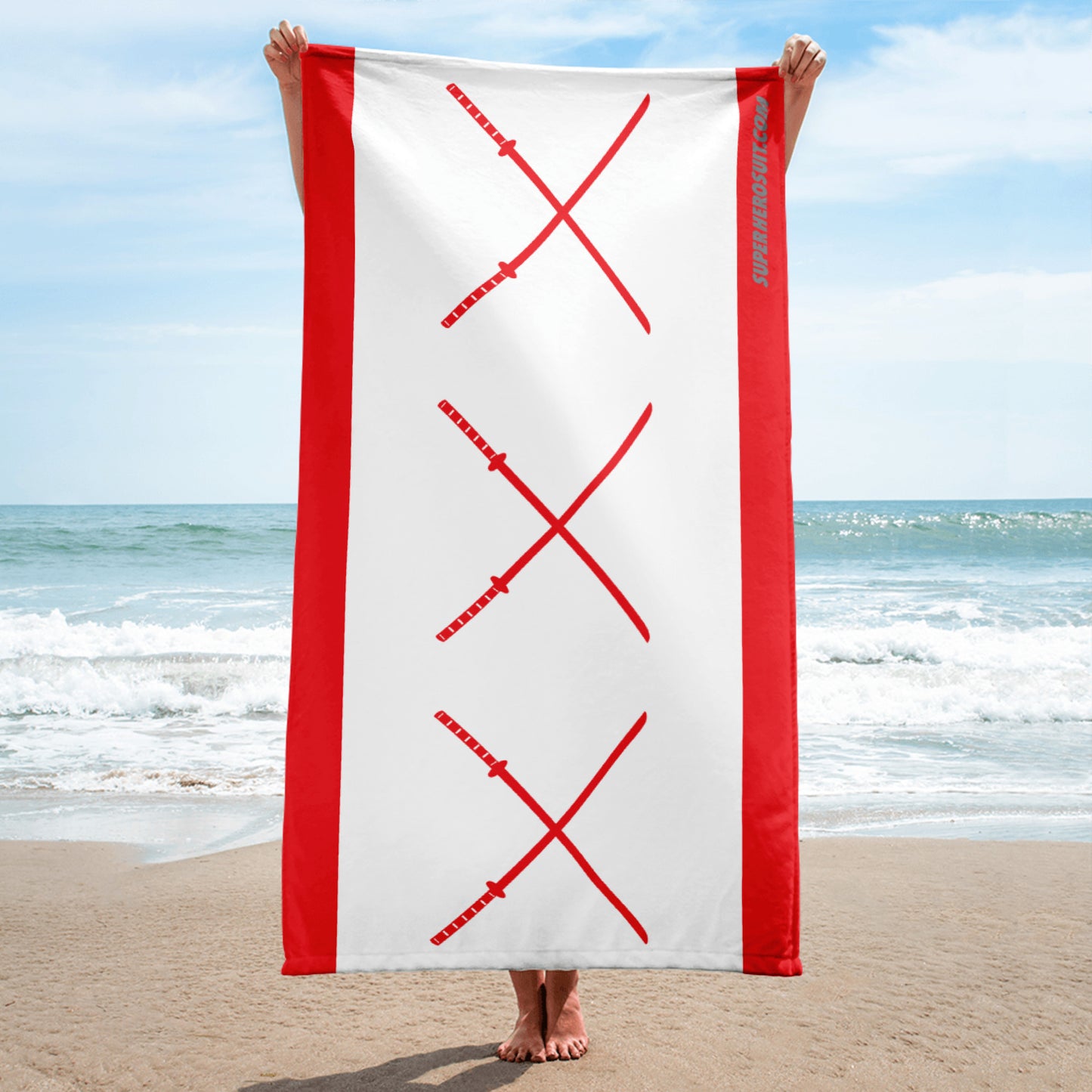 Deadpool Katanas Flag Design Towel