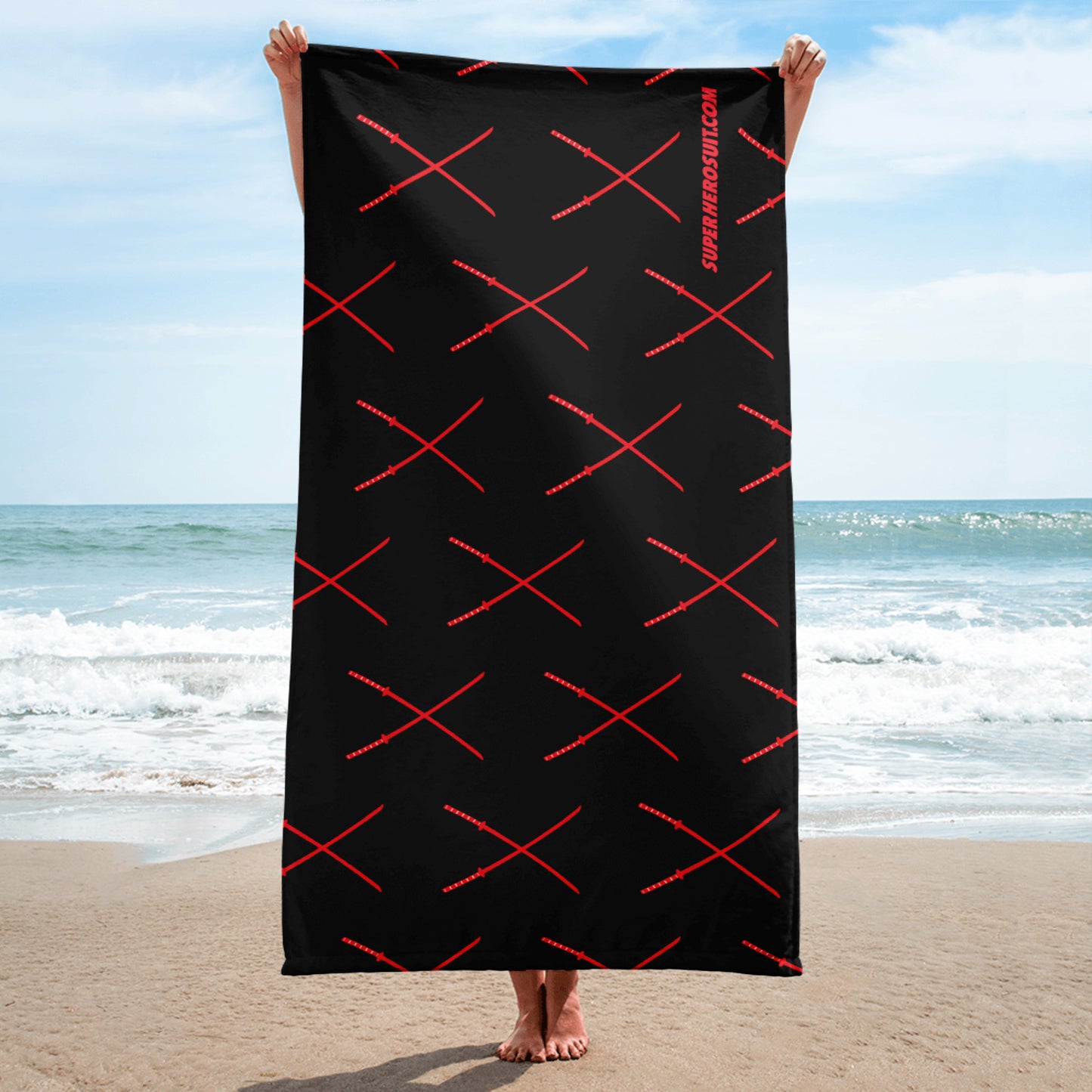 Deadpool Katanas (Black) Towel