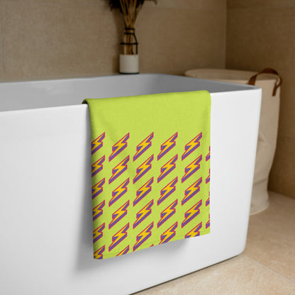 Intergalactic Lightning Bolts (Green) Towel