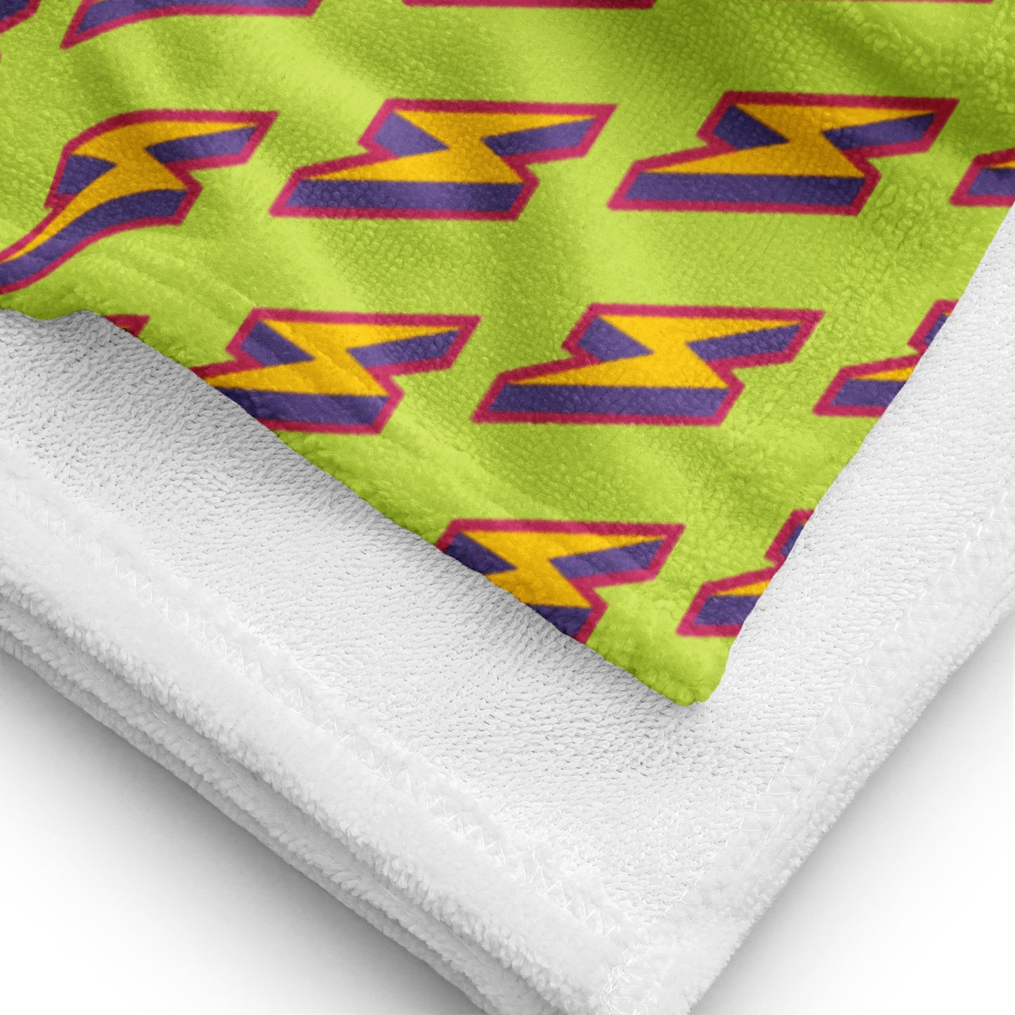 Intergalactic Lightning Bolts (Green) Towel