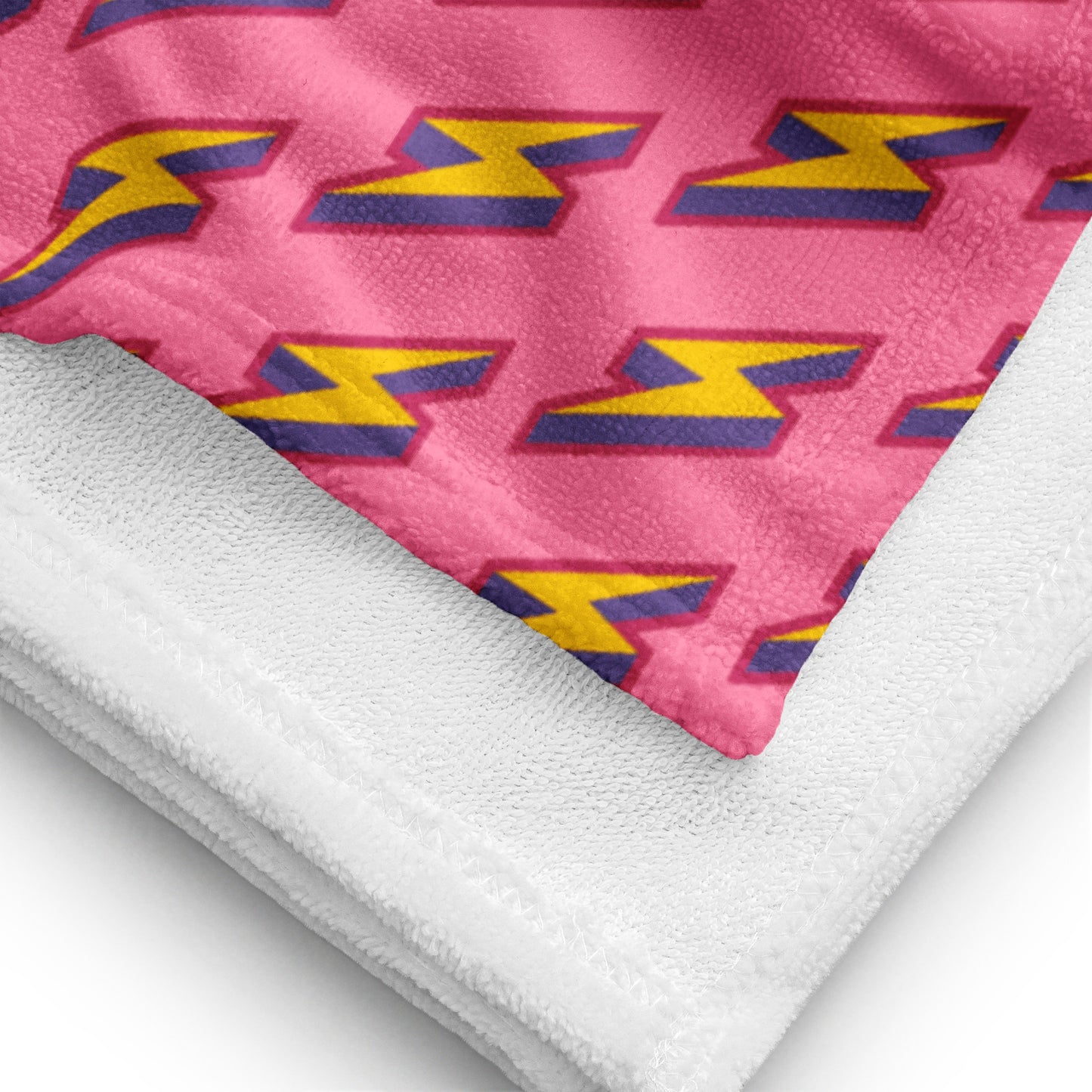 Intergalactic Lightning Bolts (Pink) Towel