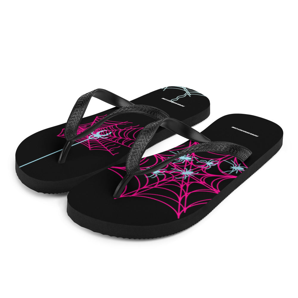 Spider-Gwen Webs (Black) Flip-Flops