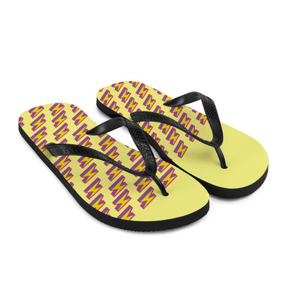 Intergalactic Lightning Bolts (Yellow) Flip-Flops