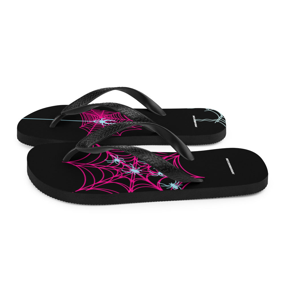 Spider-Gwen Webs (Black) Flip-Flops