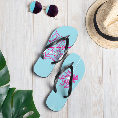 Spider-Gwen Webs (Blue) Flip-Flops