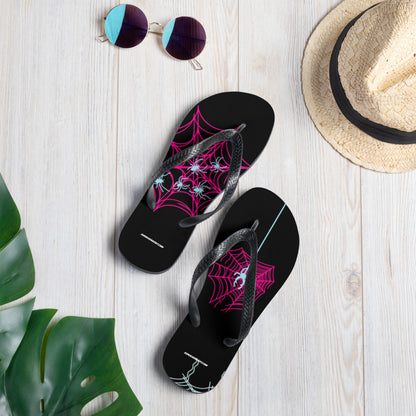 Spider-Gwen Webs (Black) Flip-Flops