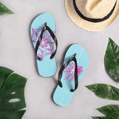 Spider-Gwen Webs (Blue) Flip-Flops