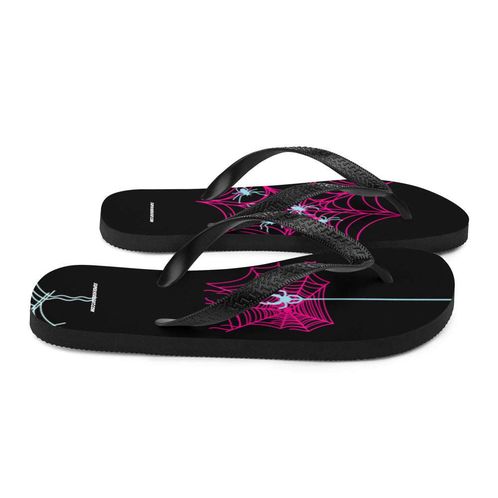 Spider-Gwen Webs (Black) Flip-Flops