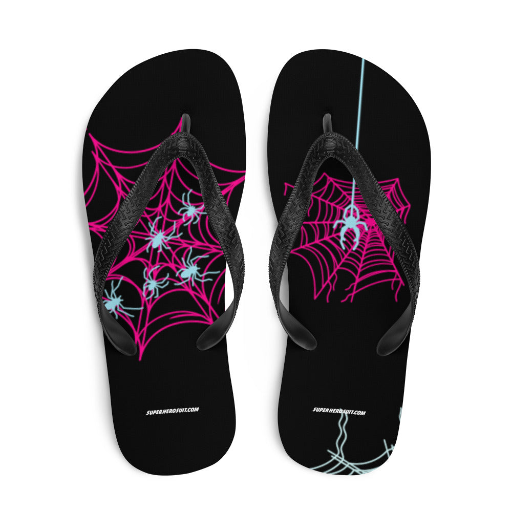 Spider-Gwen Webs (Black) Flip-Flops