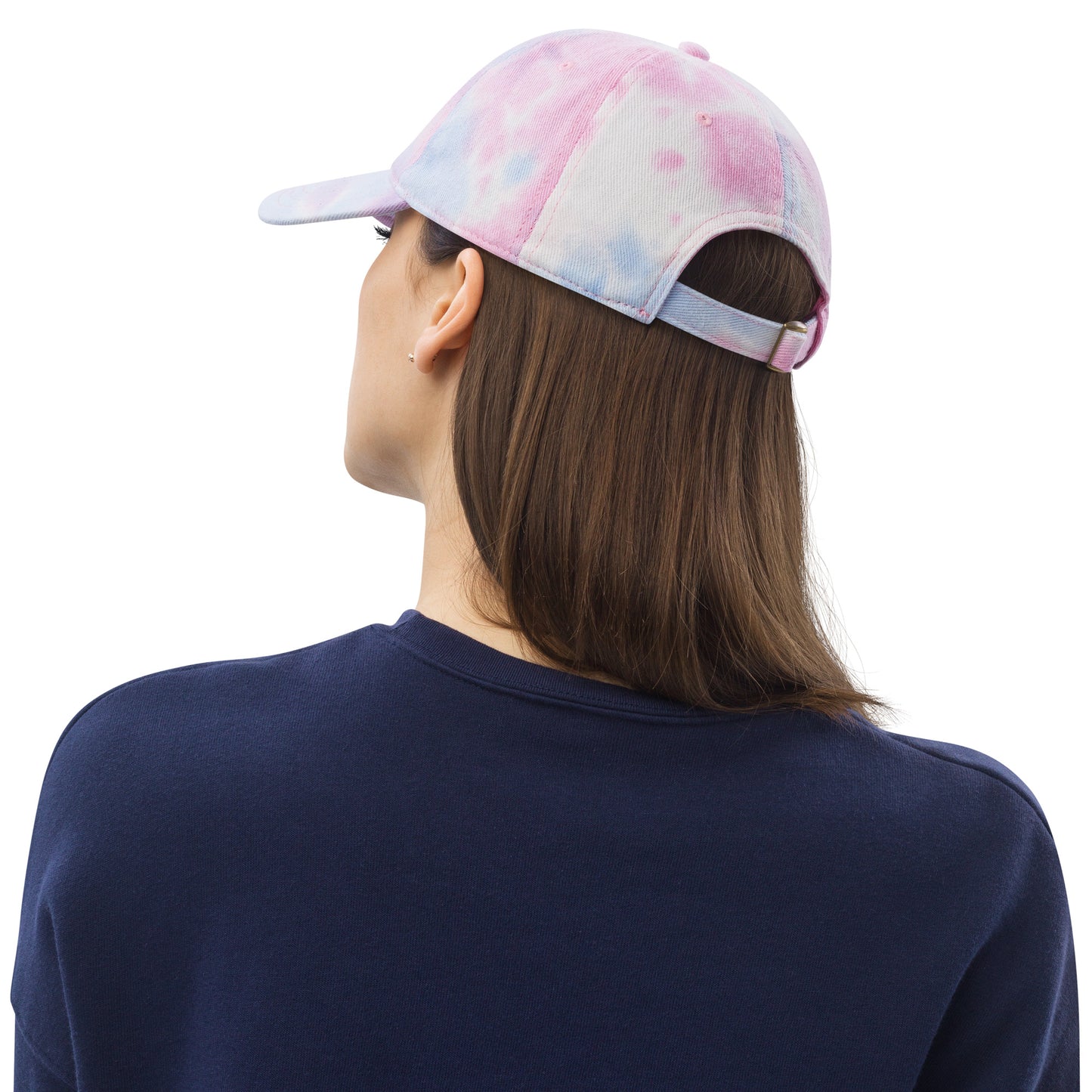 Raised By Dolphins Tie Dye Embroidered Hat