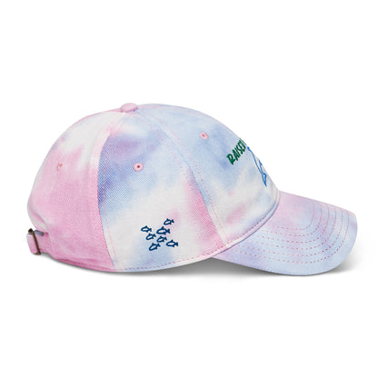 Raised By Dolphins Tie Dye Embroidered Hat