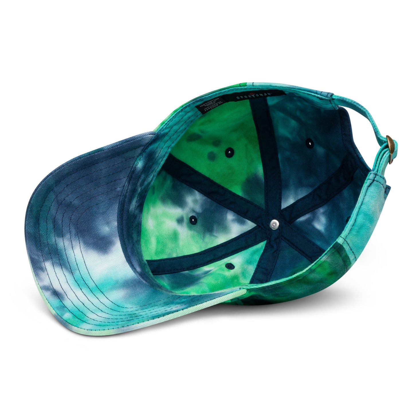 Raised By Dolphins Tie Dye Embroidered Hat