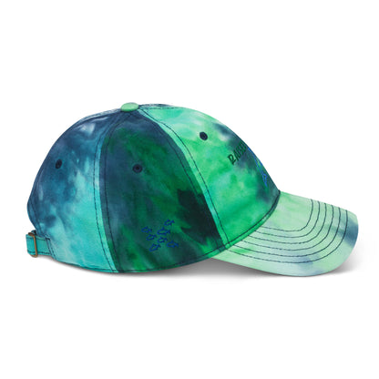 Raised By Dolphins Tie Dye Embroidered Hat