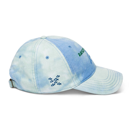 Raised By Dolphins Tie Dye Embroidered Hat