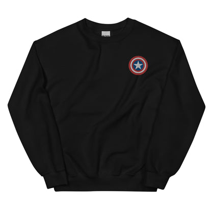 Captain America Shield Unisex Embroidered Sweatshirt