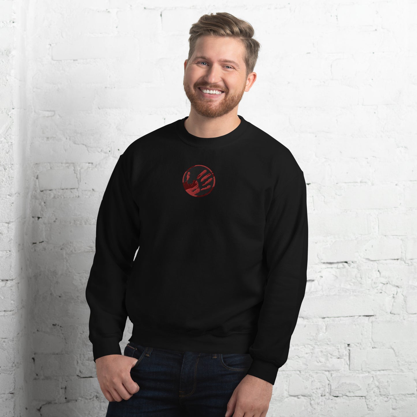 Echo Logo (Blood Red) Unisex Embroidered Sweatshirt