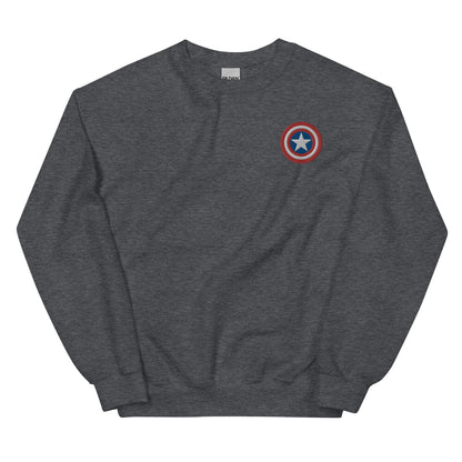 Captain America Shield Unisex Embroidered Sweatshirt